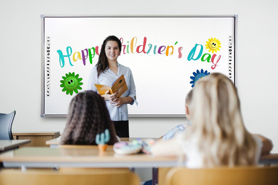 Silver 102 Inch Large Interactive Whiteboard For Conference Room